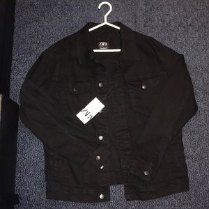 Zara Black Denim Jacket Size Men’s XXL